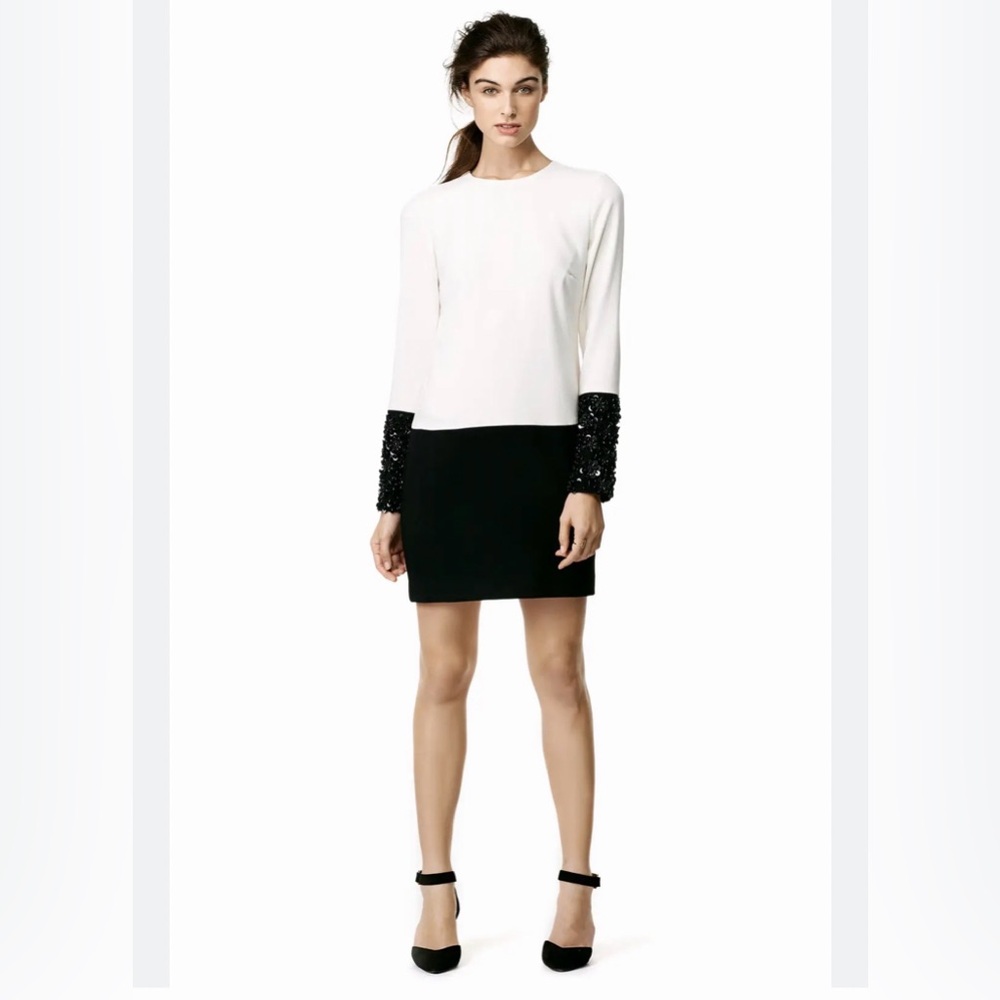 Trina Turk Audrey Beaded Sleeves Dress